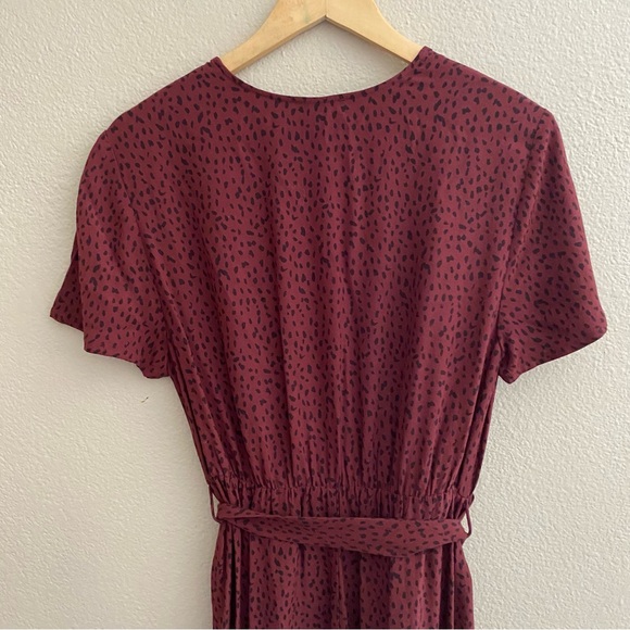 Rails Jet Rust Spotted Crop Wide Leg Jumpsuit Belted Animal Print Red - Picture 5 of 11